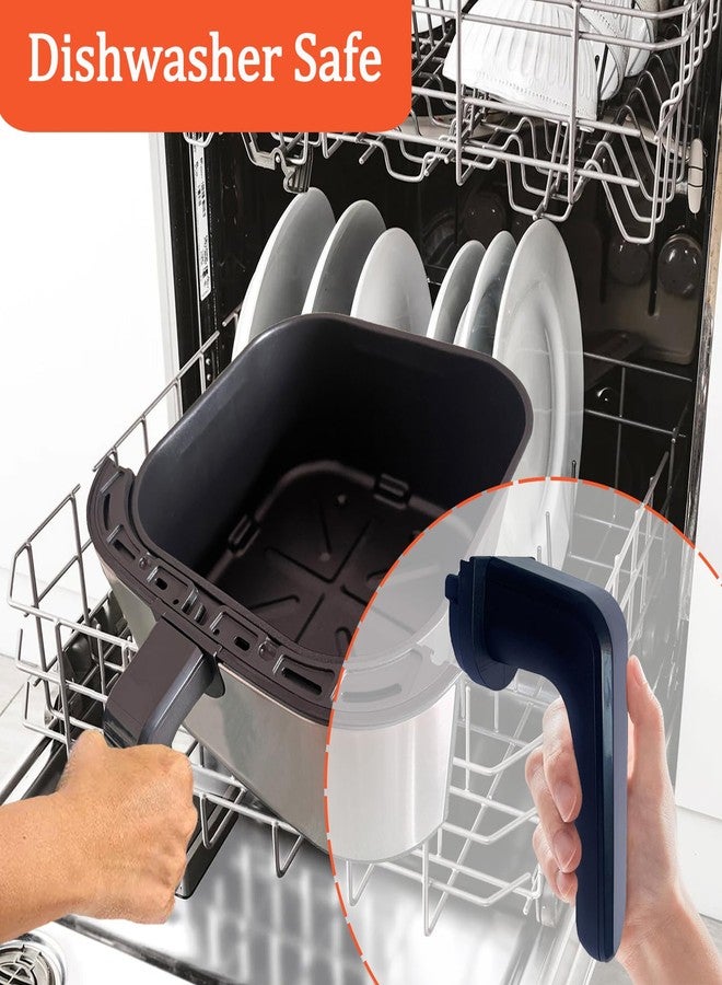 HQT Air Fryer Handle Replacement Parts for Instants Vortex Plus 4 Quart Air Fryers, Upgraded Air Fryer Handle Accessories for Instants 4QT Air Fryer, Ergonomic Design, Dishwasher Safe - Image 4